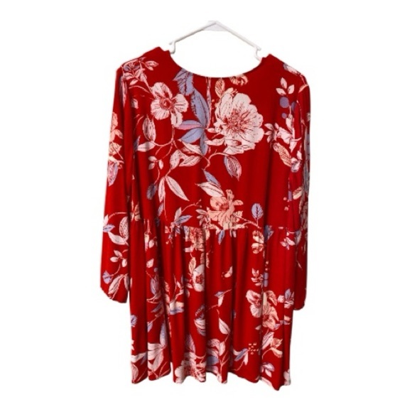 Free People Floral V-Neck Long Sleeve Blouse - Picture 2 of 3